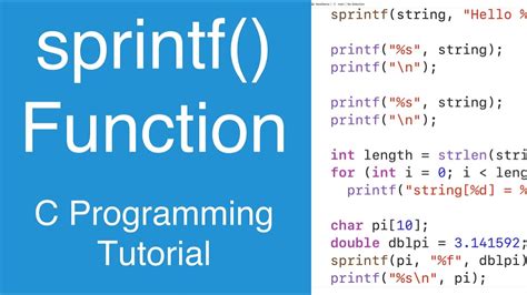 c sprintf format codes