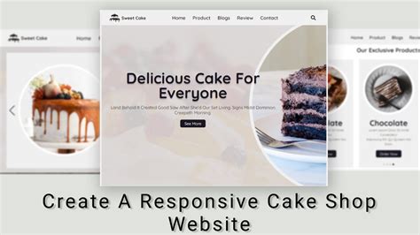 cake shop website html css source code