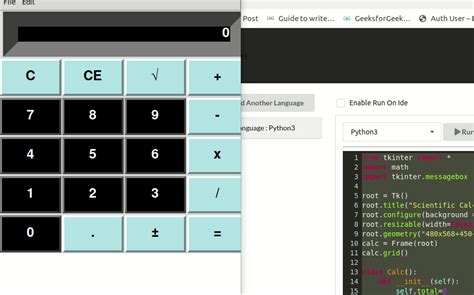 calculator code in python github