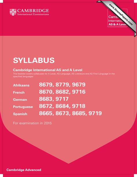 cambridge a2 syllabus