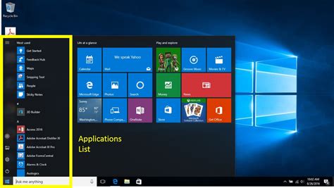 can't access start menu windows 10