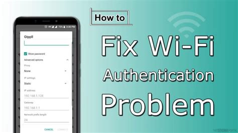 can't connect to wifi authentication problem