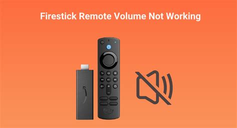 can't control volume with firestick remote