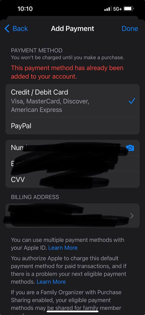 can't download apps on.iphone payment method reddit