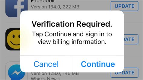 can't download free apps verification required