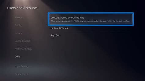 can't enable console sharing and offline play