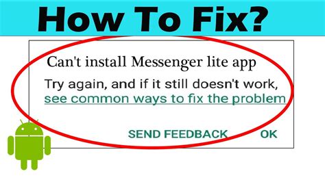 can't install messenger lite