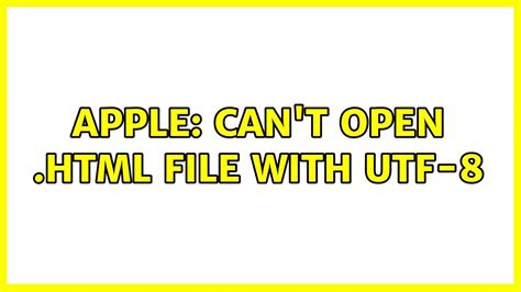 can't open html file