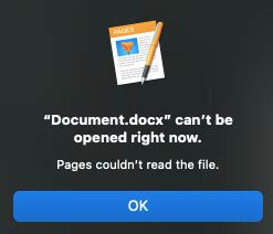 can't open pages document on mac