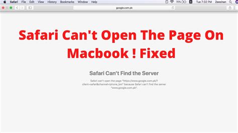 can't open webpage on mac