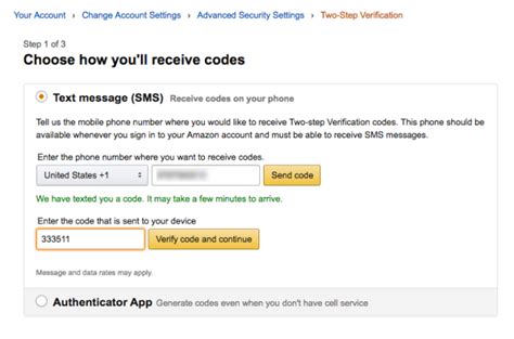can't receive amazon verification code