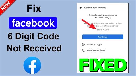can't receive facebook text code
