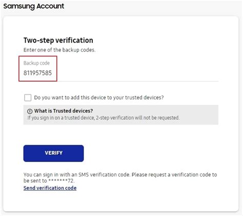 can't receive samsung verification code
