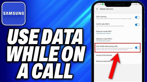 can't use data while on call samsung