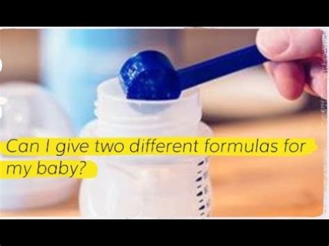 can a baby be on two different formulas