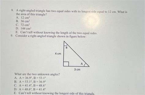 can a right triangle have 2 equal sides
