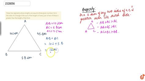 can a triangle be formed by three segments of any given length