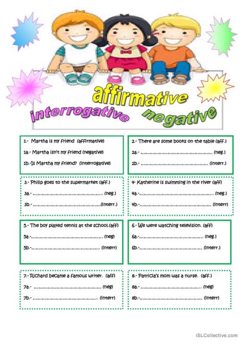 can affirmative negative and interrogative