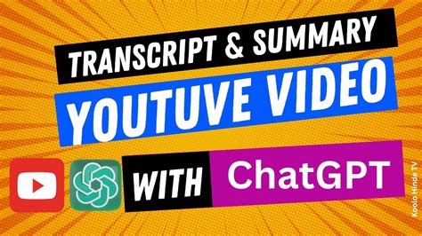 can chatgpt make a transcript of a youtube video