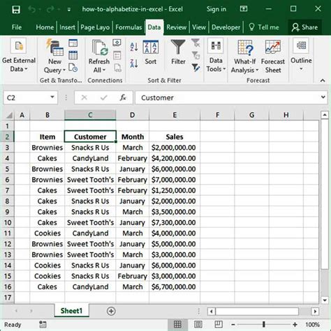 can i alphabetize sheets in excel