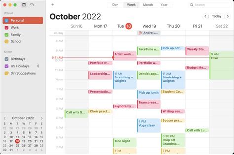 can i colour code events in apple calendar