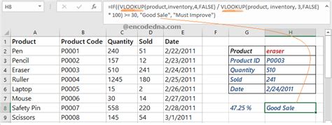 can i combine vlookup and if statement in excel