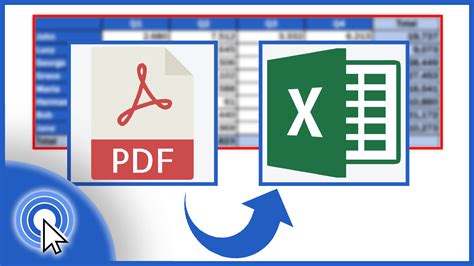 can i convert pdf to excel for free