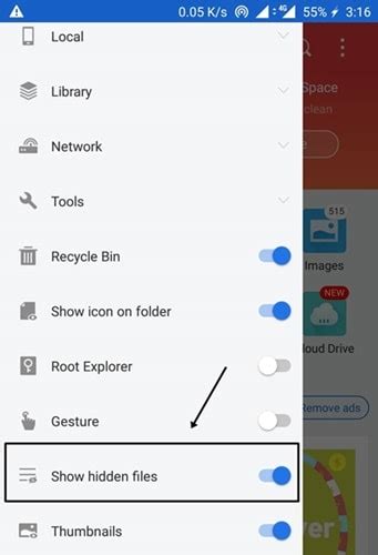 can i create a hidden folder on android