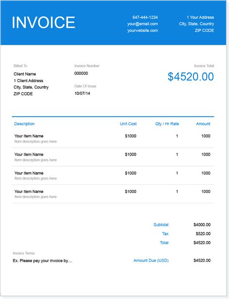 can i create an invoice in word