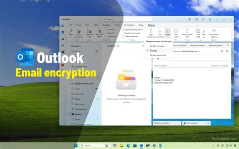 can i encrypt an email in outlook app