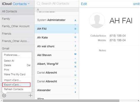 can i export my icloud contacts to excel