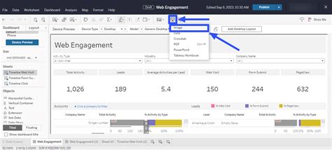 can i export tableau dashboard to excel