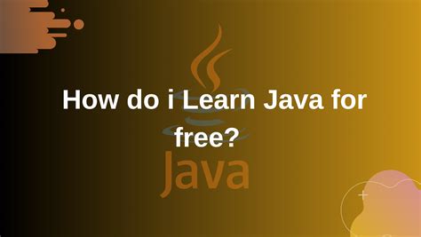 can i learn java for free