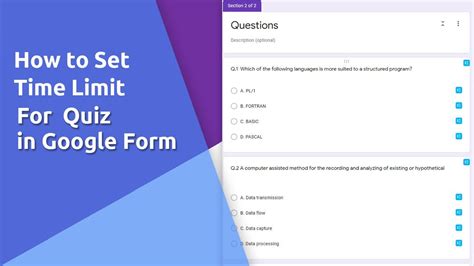 can i put a time limit on google forms