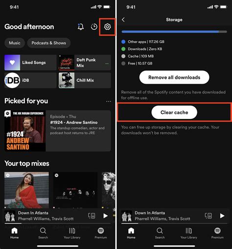can i remove spotify cache