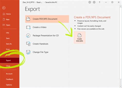 can i save powerpoint as pdf with notes