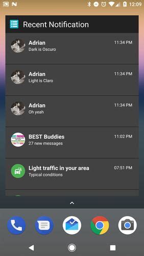 can i see recent notifications on android