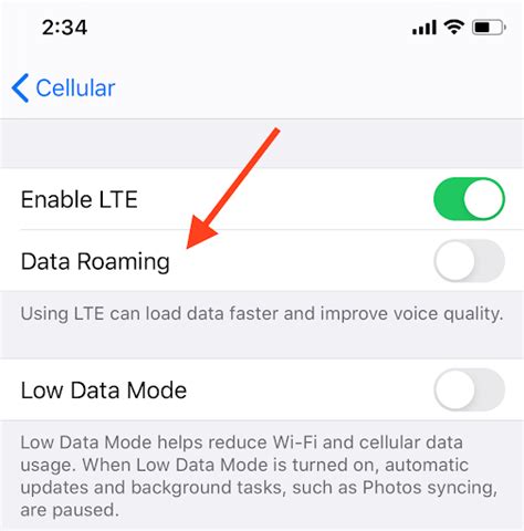 can i text if data roaming is off