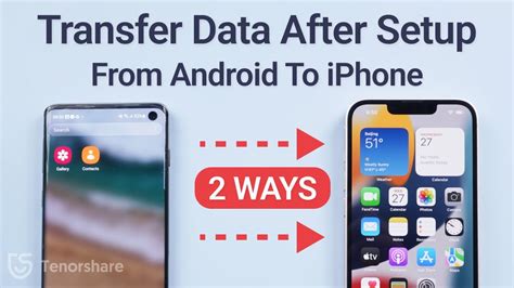 can i transfer data from android to iphone after setting up iphone