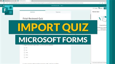 can i turn a microsoft form into a quiz