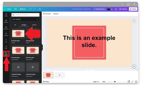 can i upload a powerpoint presentation to canva