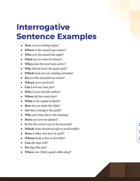 can interrogative sentences examples