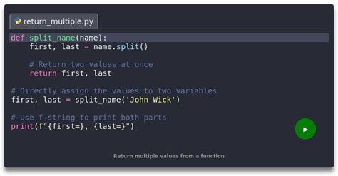 can python return more than one value