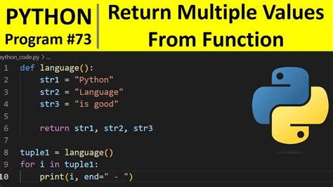 can python return multiple variables