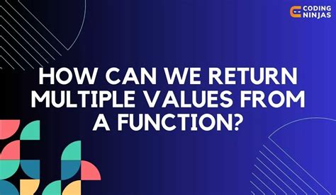 can return statement return multiple values
