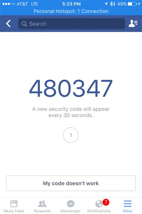 can t get login code for facebook