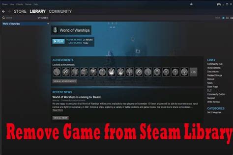 can t remove game from steam library