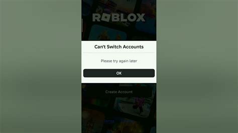 can t switch accounts on roblox