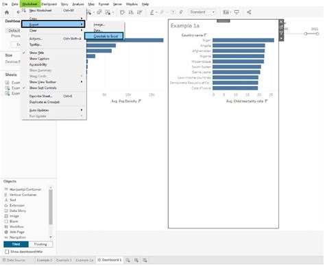 can tableau export to excel