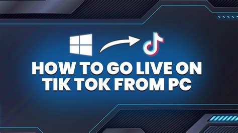 can u go live on tiktok on computer